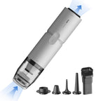 HOTO 4-in-1 Portable Mini Cordless Air Duster & Vacuum | Blow, Vacuum, Inflate & Deflate | Rechargeable High-Power Cleaner for Keyboard, Camera, Car & Home (HOE0018US-S / QWCXA001)