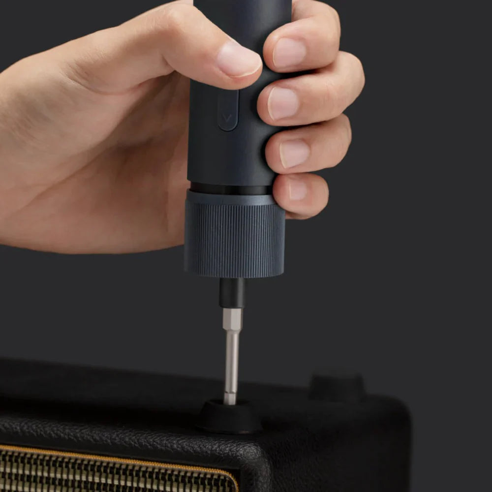 HOTO Electric Screwdriver Kit, 3.6V Cordless Screwdriver Set, Upgraded Capacity, Magnetic Case Lid, Mechanical Knob, 25 S2-steel Bits, 1500 mAh 800 Times, Manual & Electric, USB-C Charging, LED Light - Hoto India