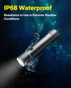 HOTO LED Flashlight High Lumens, Rechargeable Tactical Flashlight Super Bright, IP68 Waterproof(HOE0010GL/ QWSDT005)