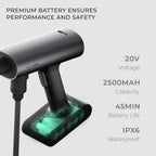 HOTO 20V Cordless Power Washer Pro, Portable Power Cleaner, USB-C Rechargeable, 5-in-1 Nozzle, 2.5Ah Battery, 290 Psi for Washing Car/Fence/Floor Cleaning/Watering (HTT0023EU / QWXCJ002)