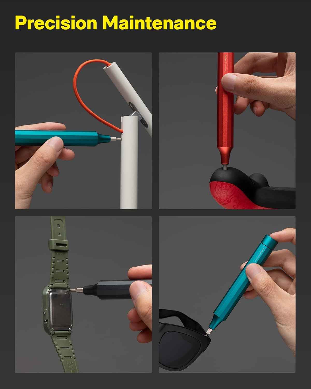 HOTO 24 in 1 Multi Bit Mini Screwdriver Set Magnetic, Manual Precision Screwdriver Set, EDC Pen Screwdriver for Eyeglasses, Electronics, Watches, Phones, Laptops, Cameras