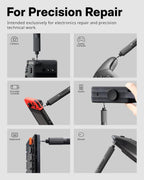 HOTO Electric Precision Screwdriver Set QWLSD010 | 170 RPM Cordless Driver, 25 S2-Steel Bits, USB-C Recharge, Magnetic Case | Ideal for Phones, Laptops, Gadgets & DIY Repair - Hoto India
