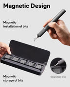 HOTO Electric Precision Screwdriver Set QWLSD010 | 170 RPM Cordless Driver, 25 S2-Steel Bits, USB-C Recharge, Magnetic Case | Ideal for Phones, Laptops, Gadgets & DIY Repair - Hoto India