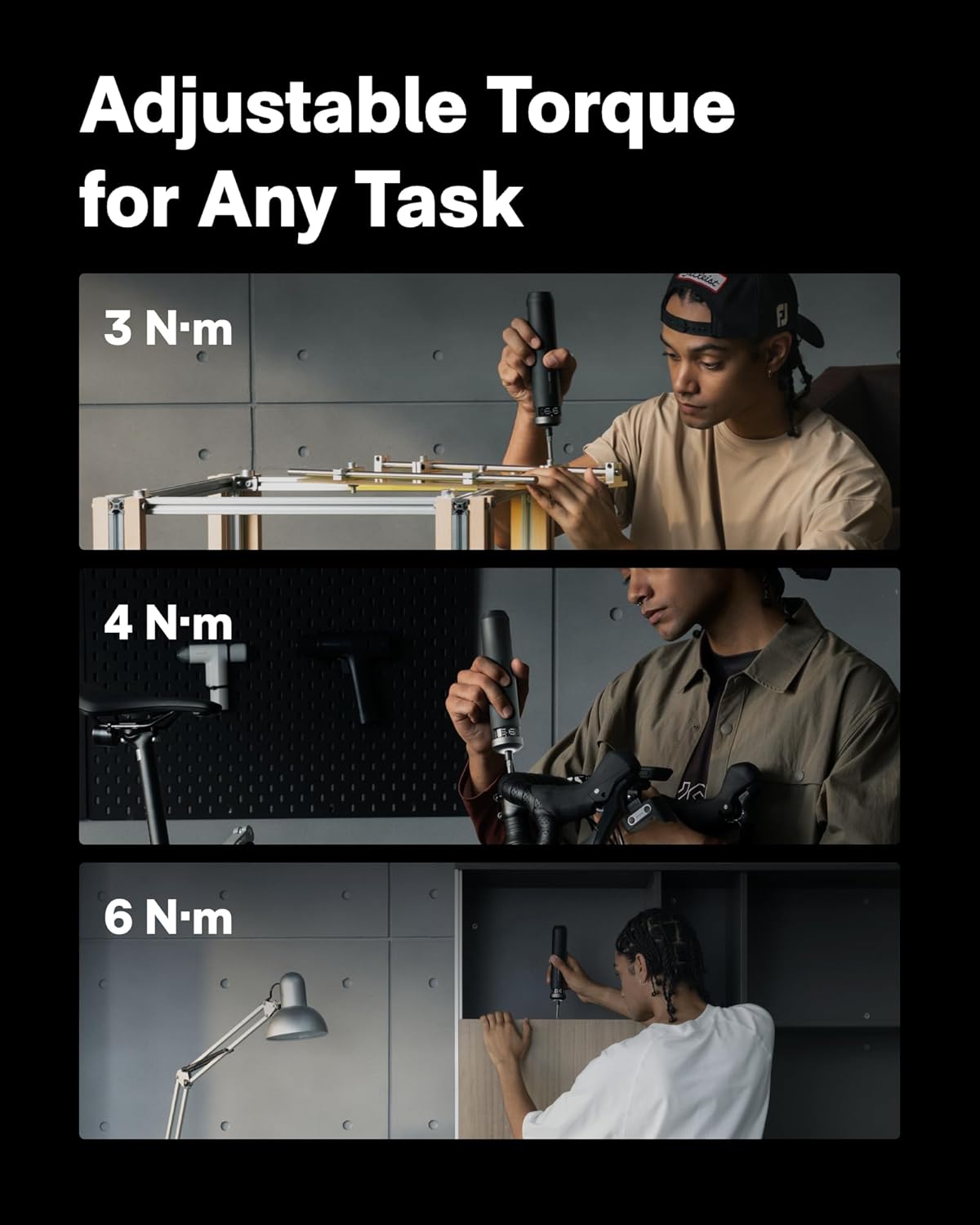 HOTO PixelDrive Cordless Screwdriver Set – Smart Display, 6 Torque Settings, 30 Bits (QWLSD014/HTE0033GL)