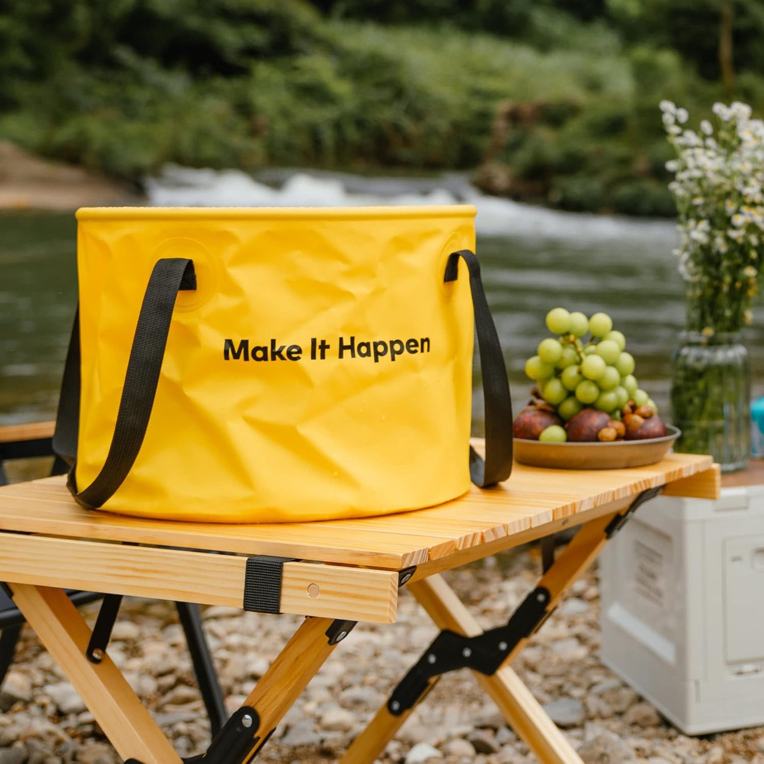 HOTO Outdoor Wash Kit – 20L Foldable Bucket, Sponge & Microfiber Cloth (HTT0027GL / QWOGJ002)