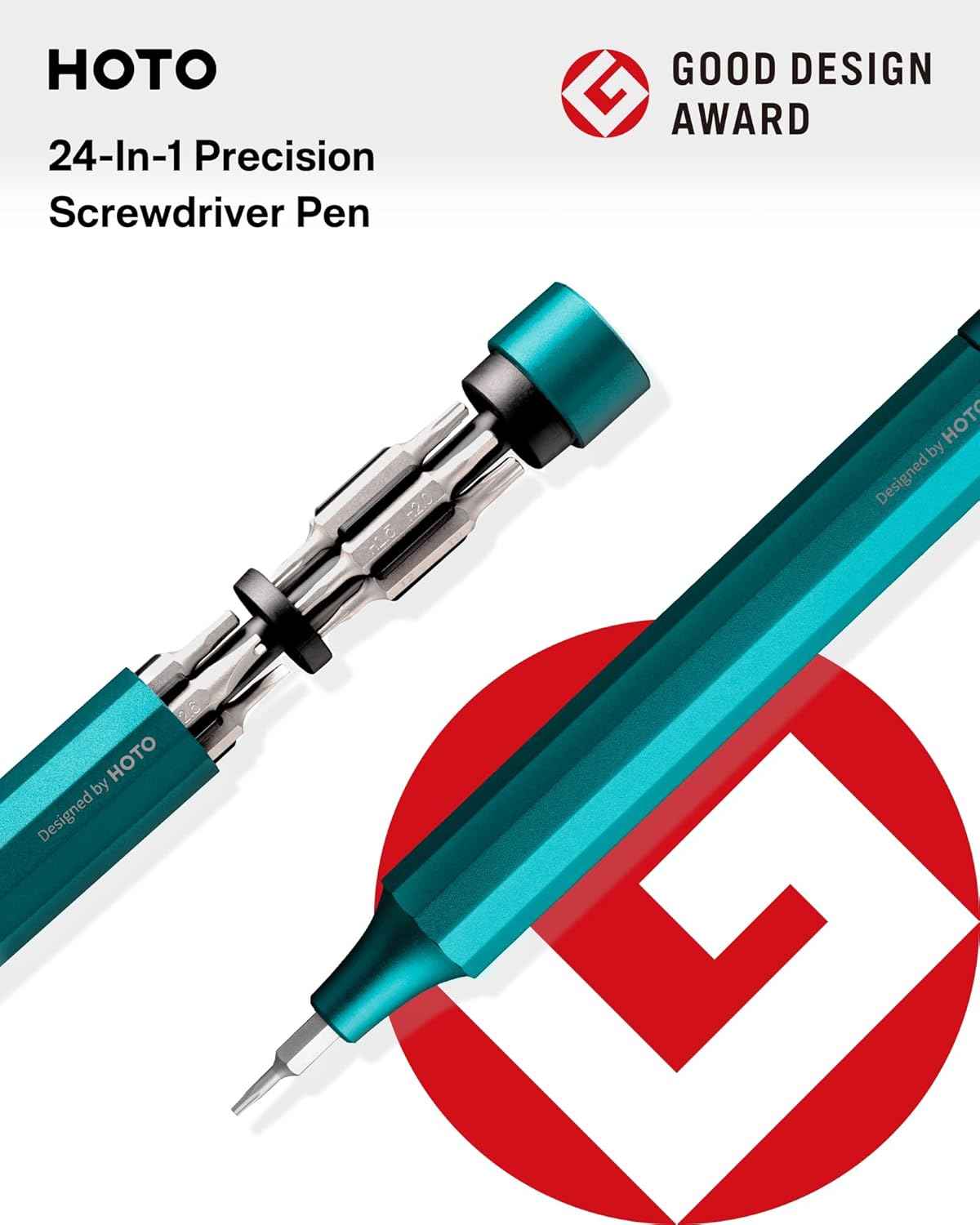 HOTO 24 in 1 Multi Bit Mini Screwdriver Set Magnetic, Manual Precision Screwdriver Set, EDC Pen Screwdriver for Eyeglasses, Electronics, Watches, Phones, Laptops, Cameras