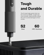 HOTO Electric Precision Screwdriver Set QWLSD010 | 170 RPM Cordless Driver, 25 S2-Steel Bits, USB-C Recharge, Magnetic Case | Ideal for Phones, Laptops, Gadgets & DIY Repair - Hoto India