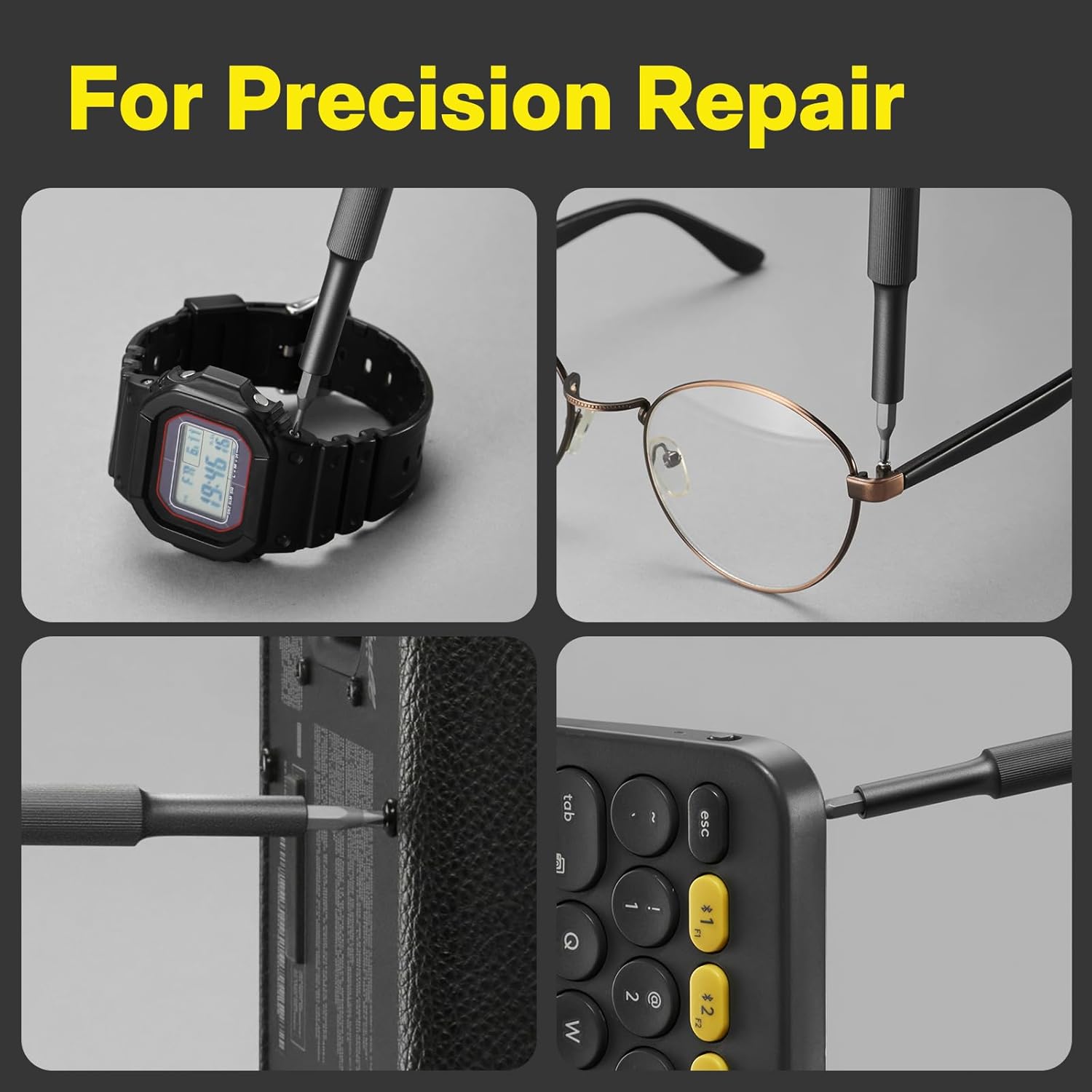 HOTO Precision Screwdriver Set 28-in-1 | Manual Magnetic Bits Kit & Storage Box, S2 Steel Bits, Portable Repair Tool for Phones, Laptops, Watches & Electronics - Hoto India