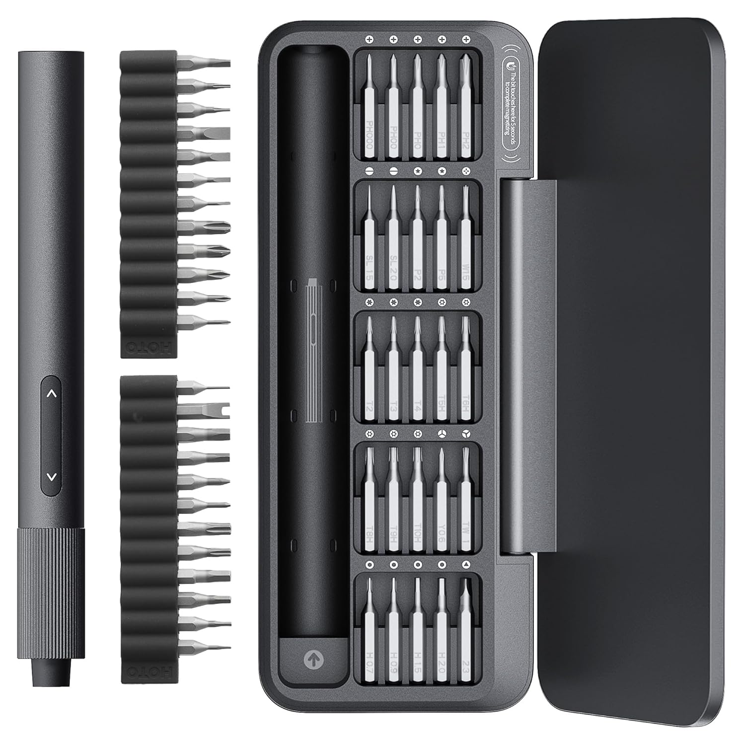 HOTO Precision Screwdriver ADV Set | 48-in-1 Magnetic Bits, Aluminum Alloy Body, Rotating Cap | Professional Repair Tool Kit for Mobile, Laptop, Watches & Electronics - Hoto India