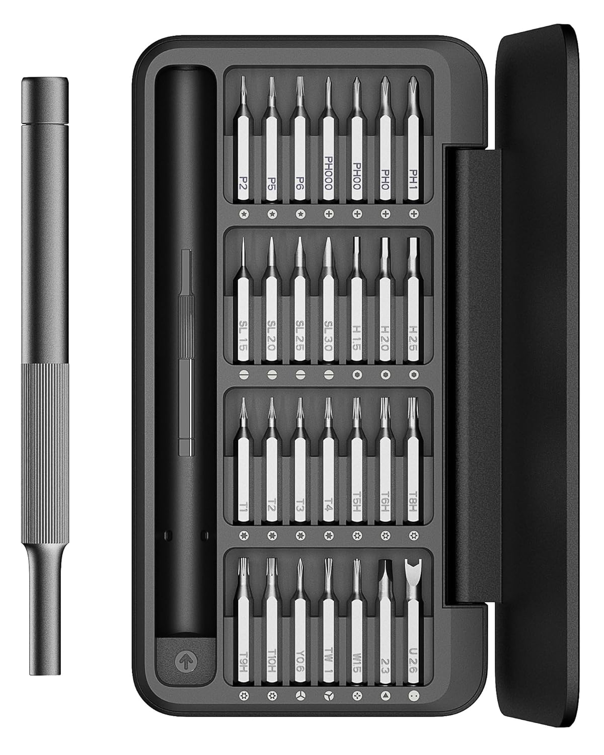 HOTO Precision Screwdriver Set 28-in-1 | Manual Magnetic Bits Kit & Storage Box, S2 Steel Bits, Portable Repair Tool for Phones, Laptops, Watches & Electronics - Hoto India