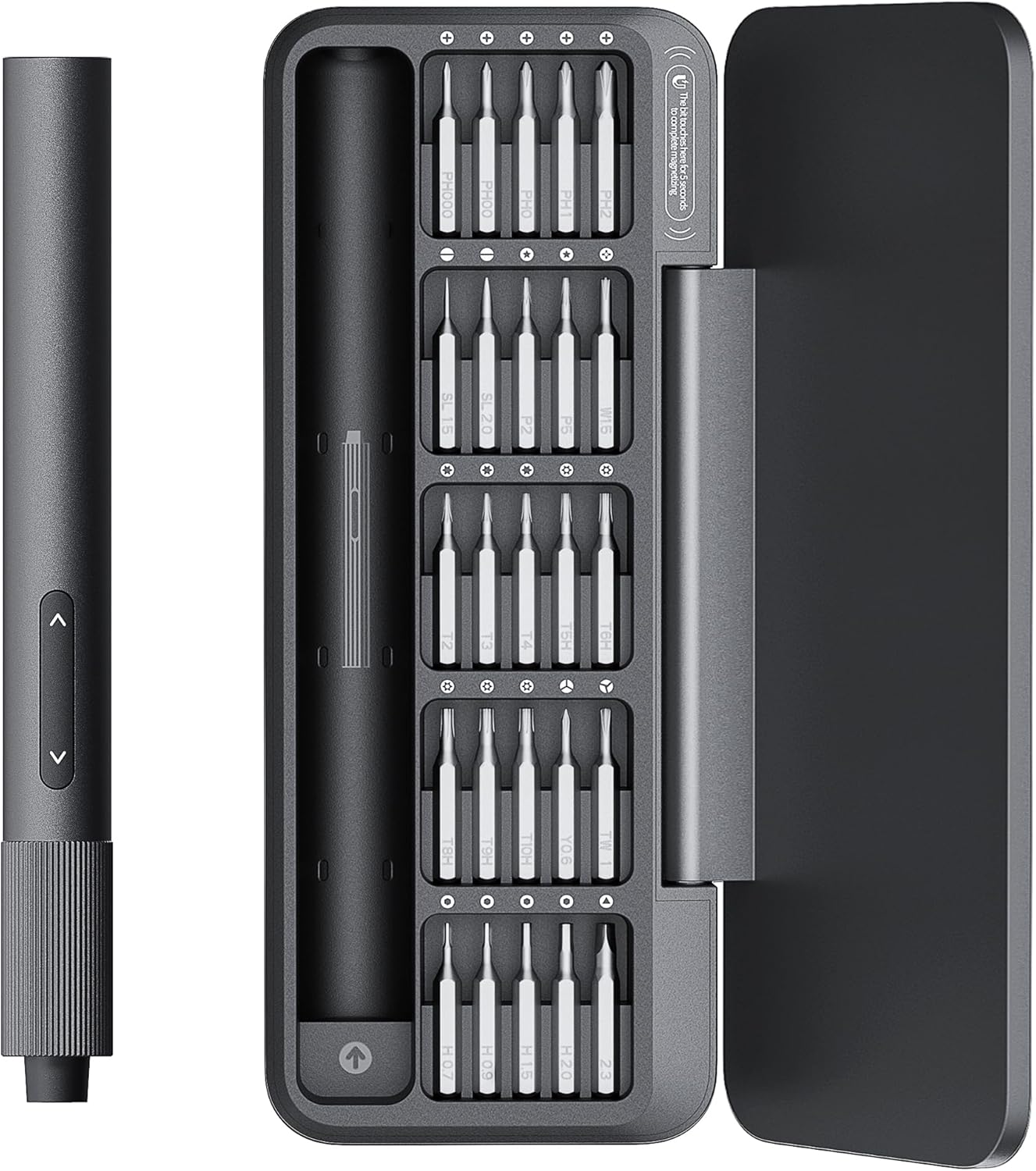 HOTO Electric Precision Screwdriver Set QWLSD010 | 170 RPM Cordless Driver, 25 S2-Steel Bits, USB-C Recharge, Magnetic Case | Ideal for Phones, Laptops, Gadgets & DIY Repair - Hoto India