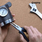 HOTO Brushless Drill Tool Kit, 12V Cordless Power Drill Tool Kit with LED Display, Includes Drill/10 Bits & 8 Drill Bits/Tape Measure/Plier/Spanner/Hammer/Screwdriver, Hidden Buckle Design