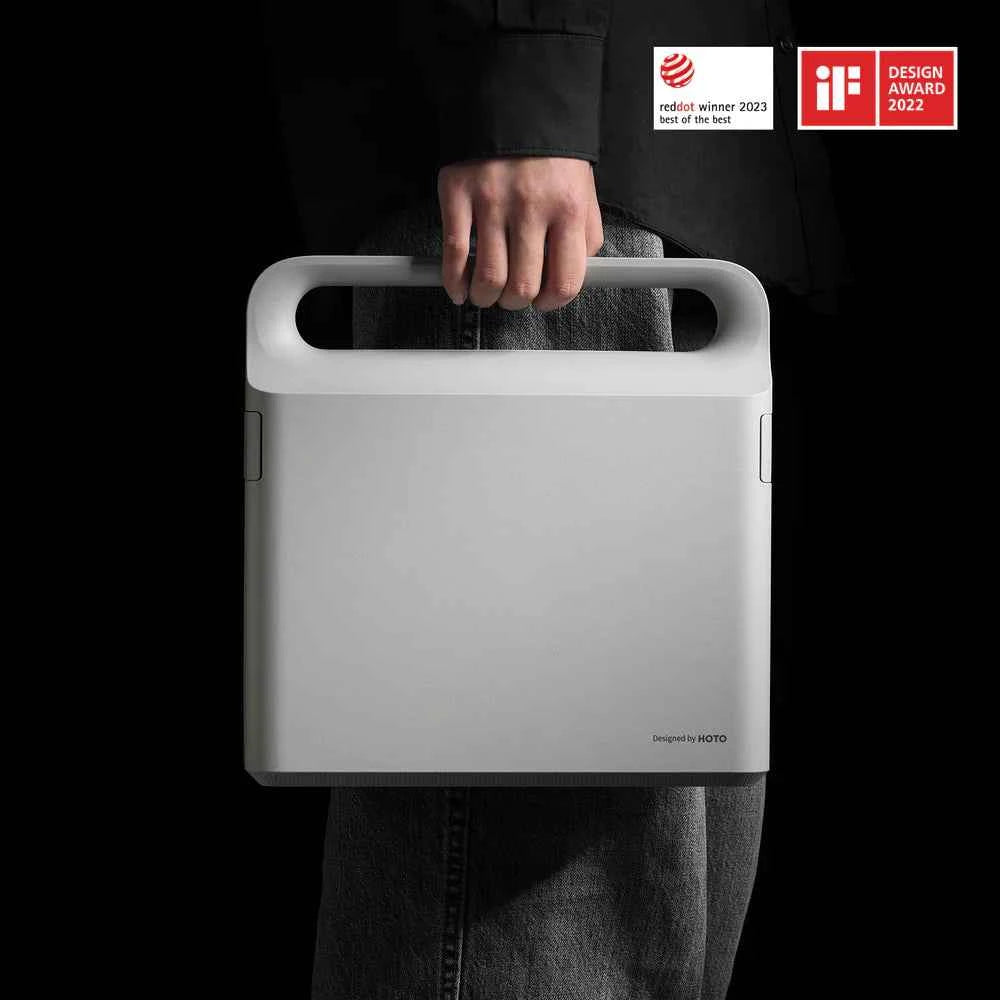 HOTO Brushless Drill Tool Kit, 12V Cordless Power Drill Tool Kit with LED Display, Includes Drill/10 Bits & 8 Drill Bits/Tape Measure/Plier/Spanner/Hammer/Screwdriver, Hidden Buckle Design