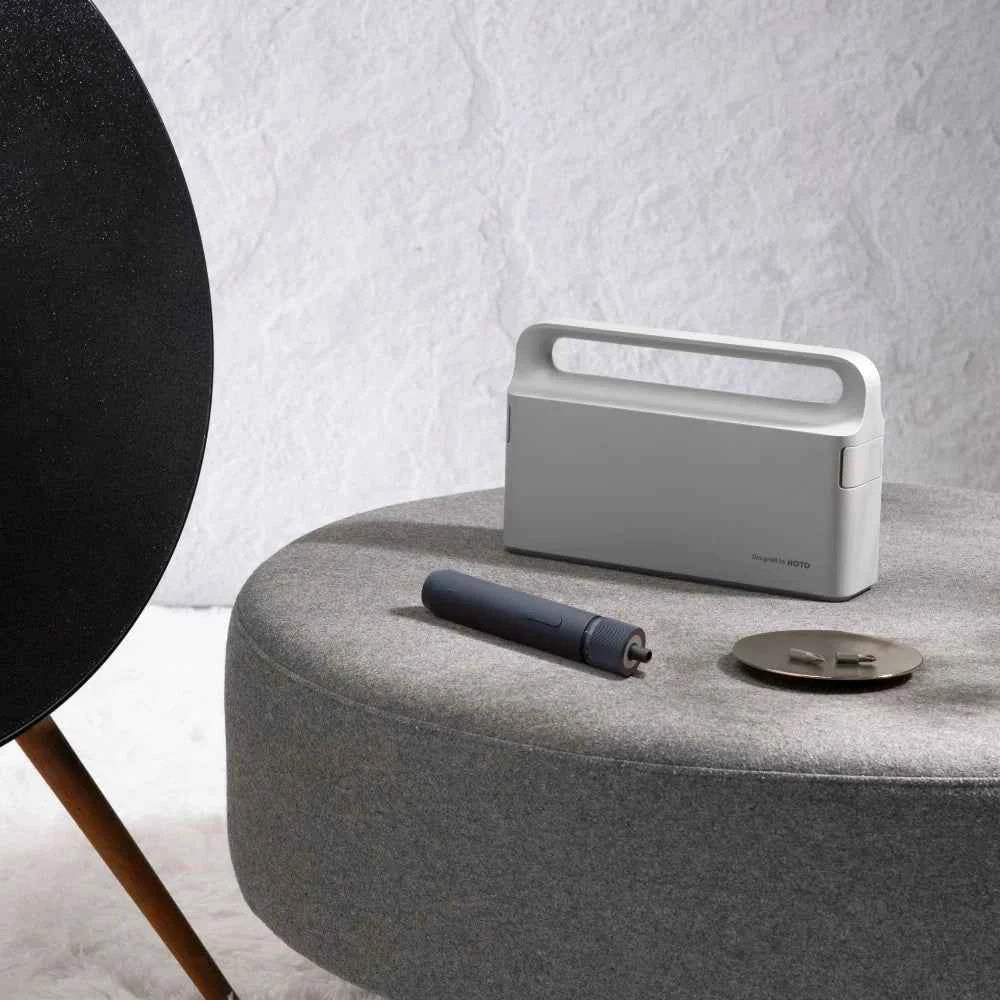 HOTO 3.6V Electric Screwdriver Tool Set, 17Pcs DIY Household Power Kit With Wrench, Hammer, Tape, Plier, Knife and Tool Box for Everyday Home Repairs