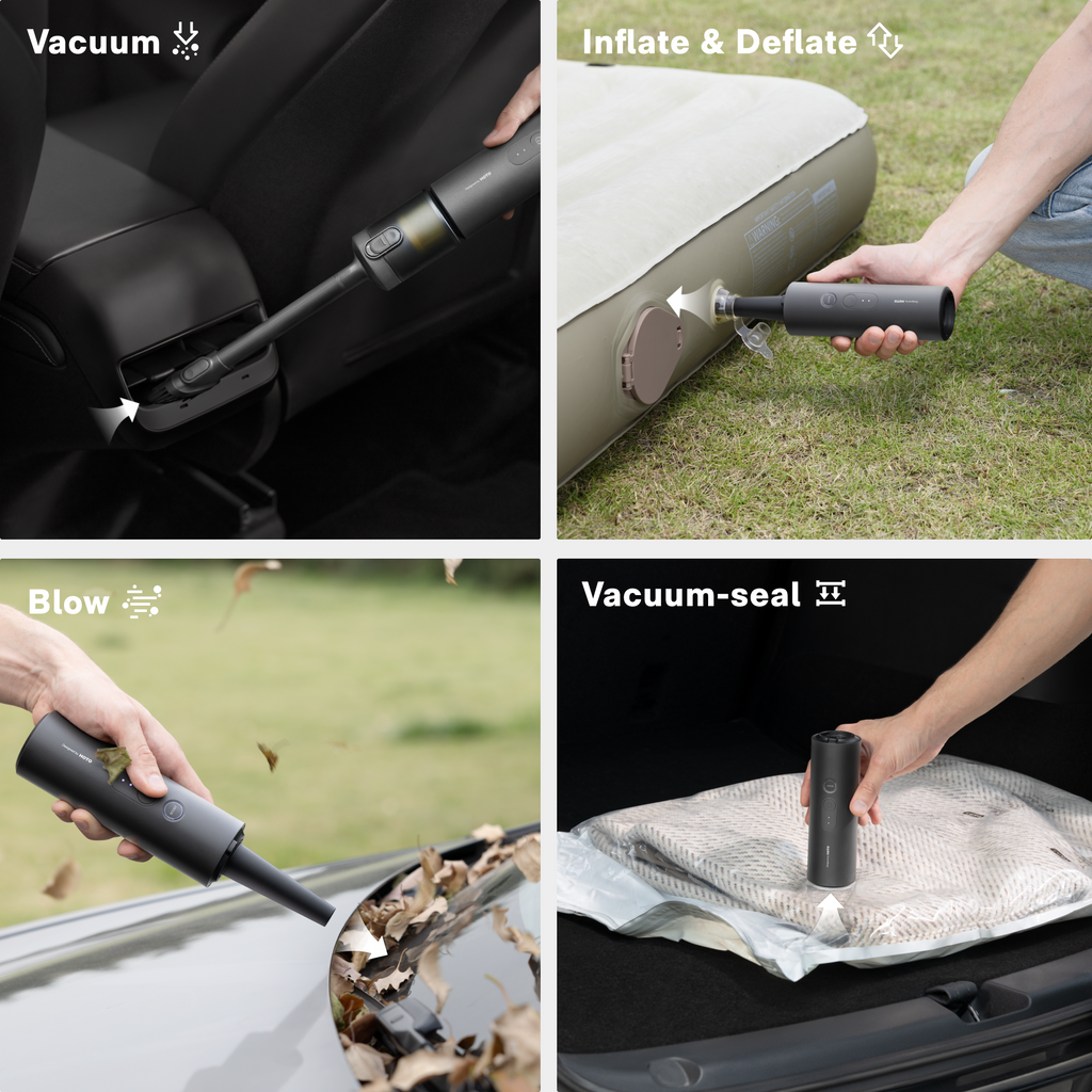 AutoCare vacuum shown in use; vacuum not included