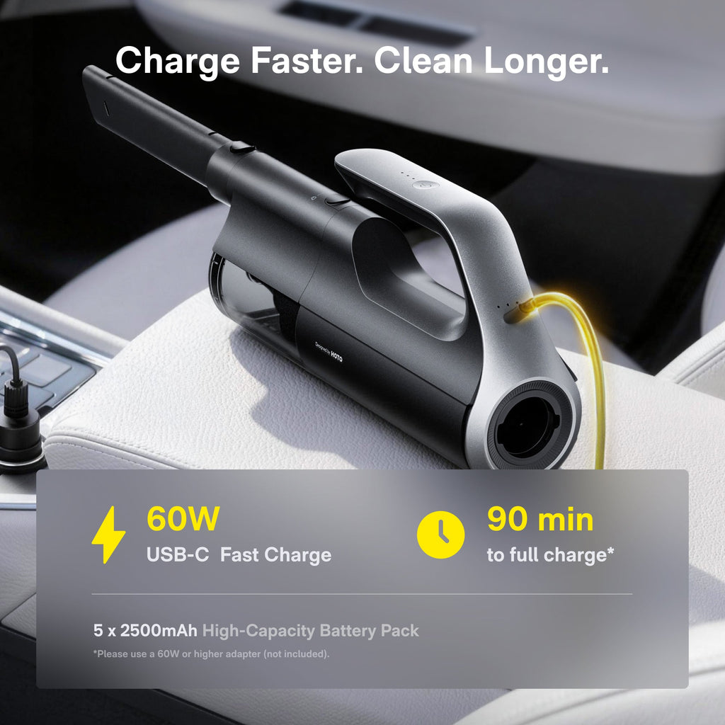 HOTO BlowVac handheld vacuum – USB-C charging