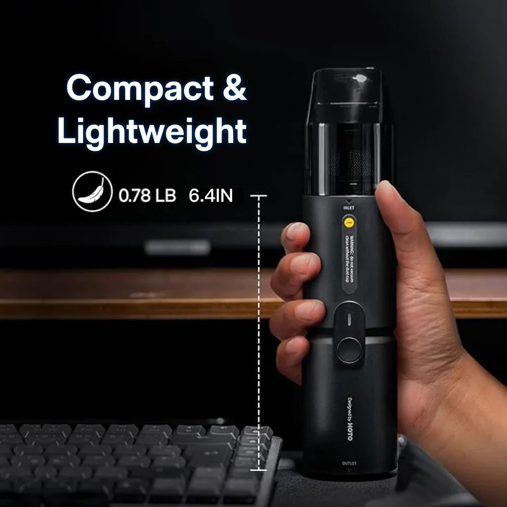 HOTO Compressed Air Capsule – 4-in-1 Cordless Vacuum, Blower & Inflator (15,000 Pa Suction / 22 m/s Airflow) with USB-C Rechargeable Battery - Hoto India