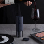 HOTO Electric Wine Opener, Cordless Automatic Corkscrew with One-Touch Operation | Stainless Steel Design for Wine Bottles (HLE0005GL / QWKPQ001)
