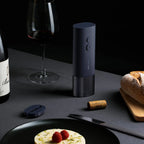HOTO Electric Wine Opener, Cordless Automatic Corkscrew with One-Touch Operation | Stainless Steel Design for Wine Bottles (HLE0005GL / QWKPQ001)