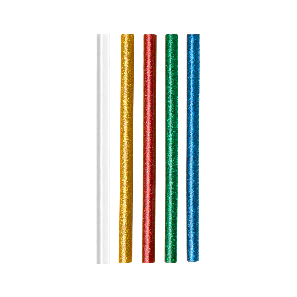 HOTO Hot Glue Sticks, 20 Pcs Glitter Hot Glue Sticks, Glue Gun Sticks, Colored Glue Sticks, 6 Colors for DIY Projects and Arts Crafts DIY Fabric, 5" x 0.28" - Hoto India