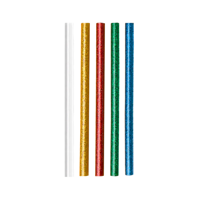 HOTO Hot Glue Sticks, 20 Pcs Glitter Hot Glue Sticks, Glue Gun Sticks, Colored Glue Sticks, 6 Colors for DIY Projects and Arts Crafts DIY Fabric, 5" x 0.28" - Hoto India