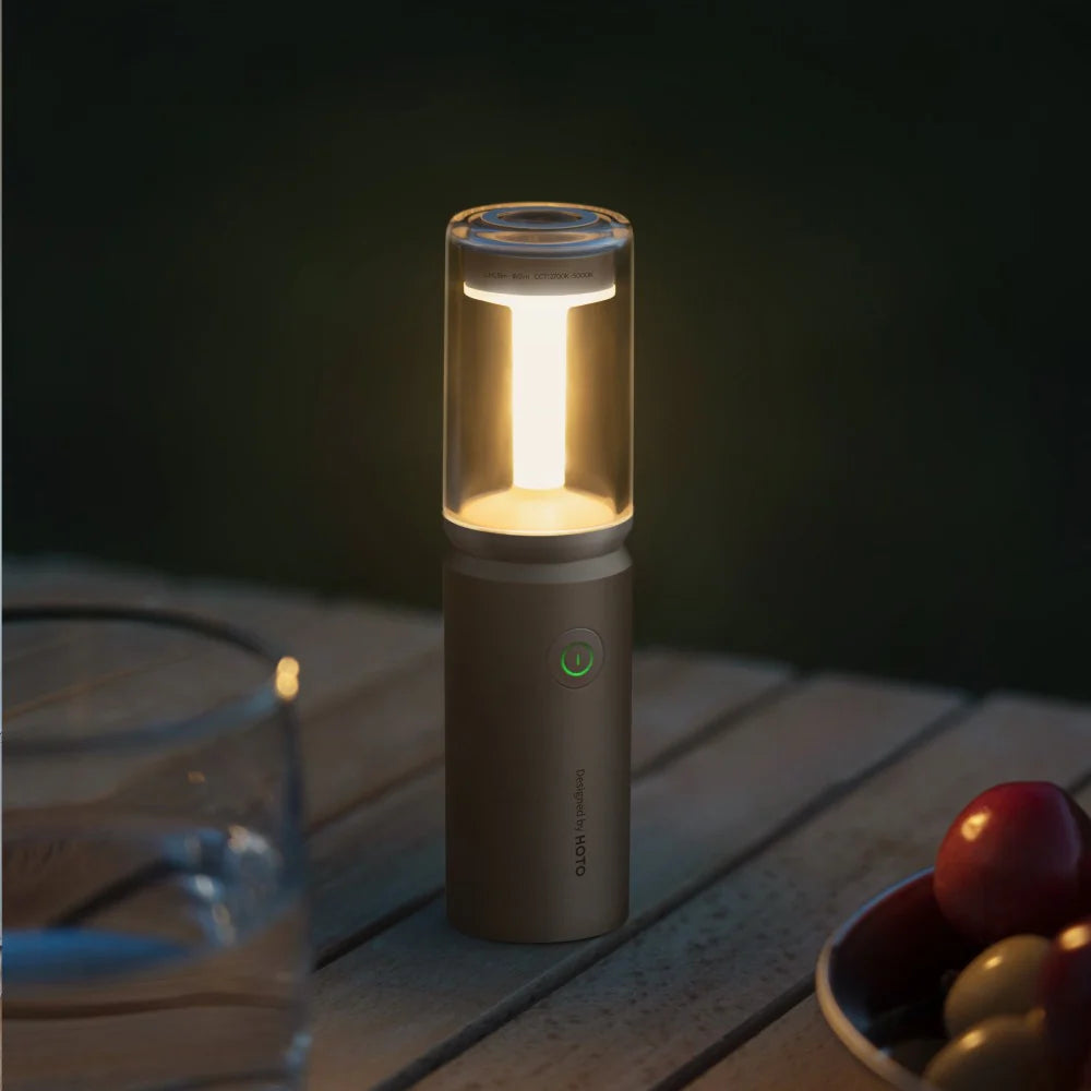 HOTO CampLight – Rechargeable LED Camping Lantern with 180° Adjustable Beam, 3000–5700K Warm/Cold Light, Power Bank Function & Magnetic Mount - Hoto India