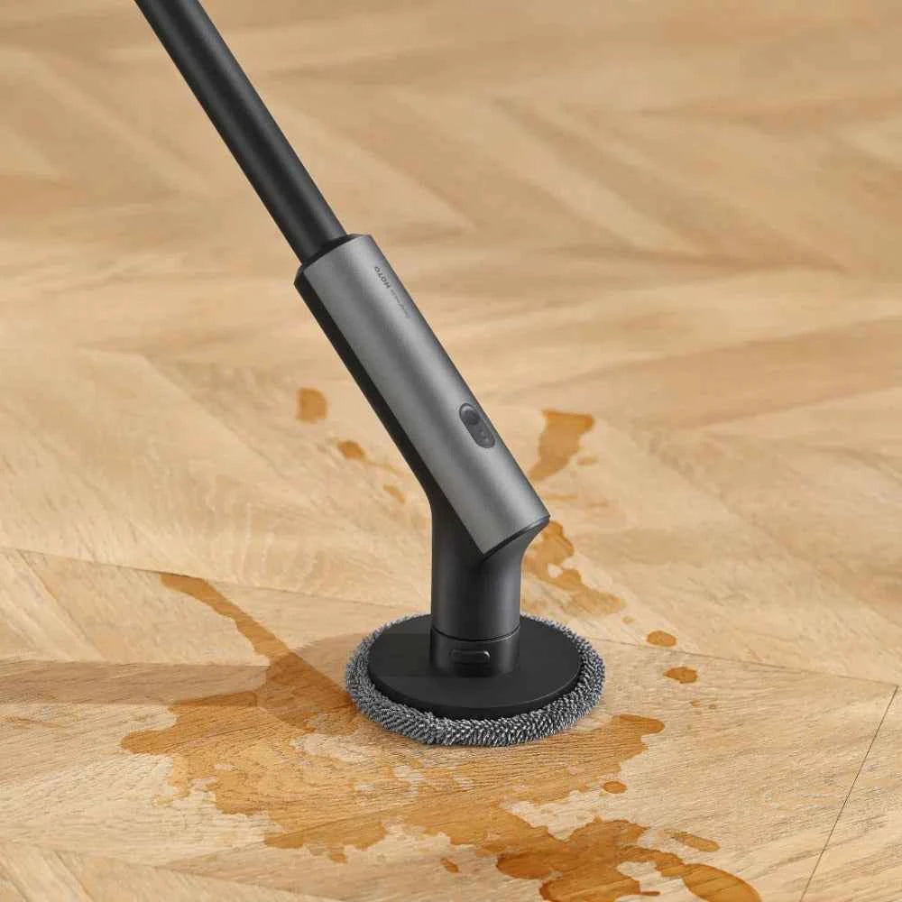 HOTO Electric Spin Scrubber – Cordless Long-Handle Cleaning Brush with 6 Replaceable Heads, IPX7 Waterproof, Up to 110 Min Runtime, for Bathroom, Floor, Tile & Kitchen