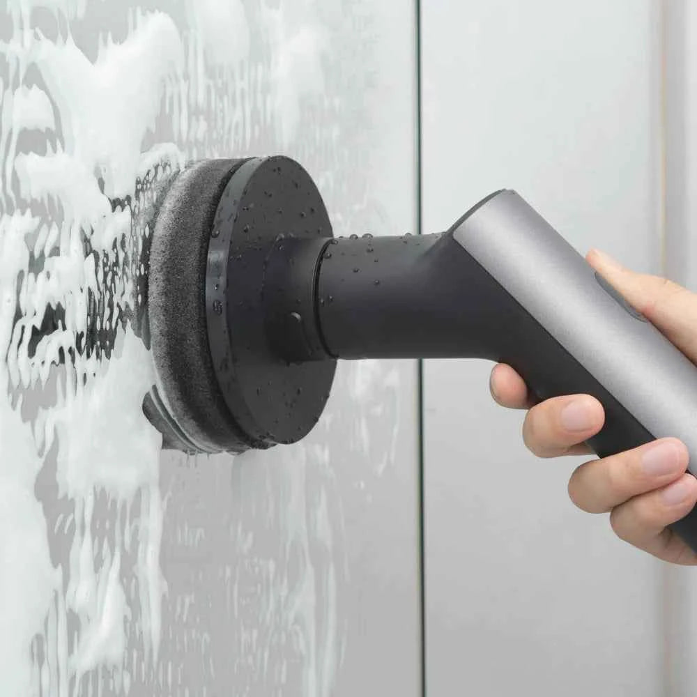 HOTO Electric Spin Scrubber – Cordless Long-Handle Cleaning Brush with 6 Replaceable Heads, IPX7 Waterproof, Up to 110 Min Runtime, for Bathroom, Floor, Tile & Kitchen