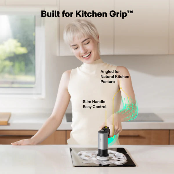 HOTO Grip™ Cordless Spin Scrubber – Lightweight, IPX7 Waterproof, 400 RPM Cleaning Power