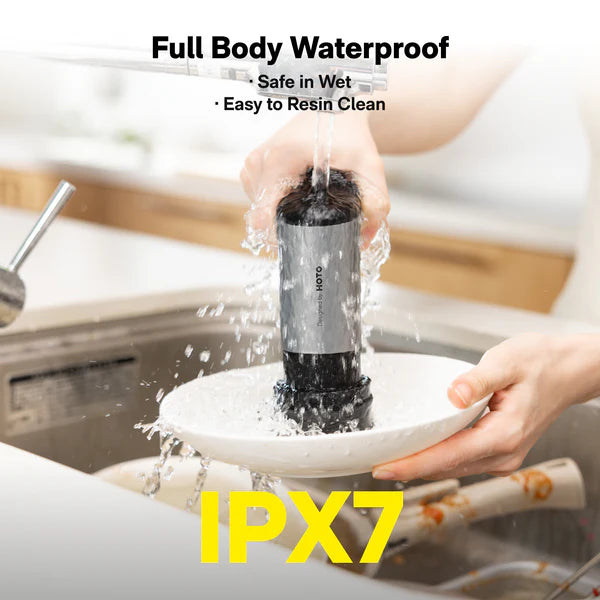 HOTO Grip™ Cordless Spin Scrubber – Lightweight, IPX7 Waterproof, 400 RPM Cleaning Power