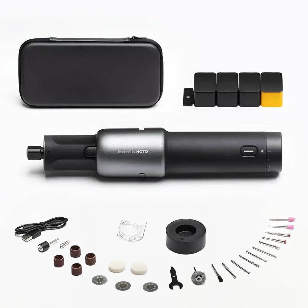 HOTO 4V 35-in-1 Cordless Rotary Tool Kit | Compact Precision Multi-Tool | Rechargeable, Lightweight & Portable | For DIY, Crafting, Engraving, Polishing & Repairs (HTE0022GL / QWLDM001)