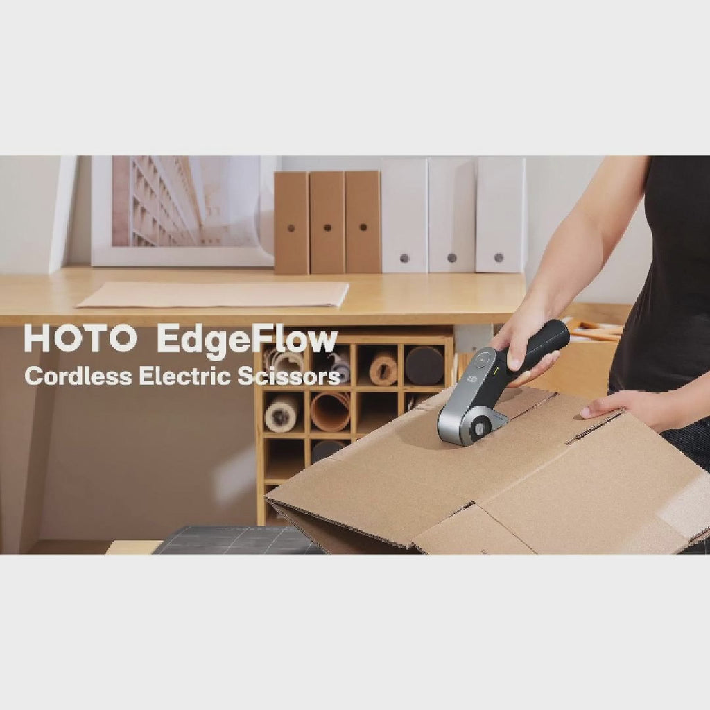 HOTO EdgeFlow Cordless Electric Scissors product demonstration